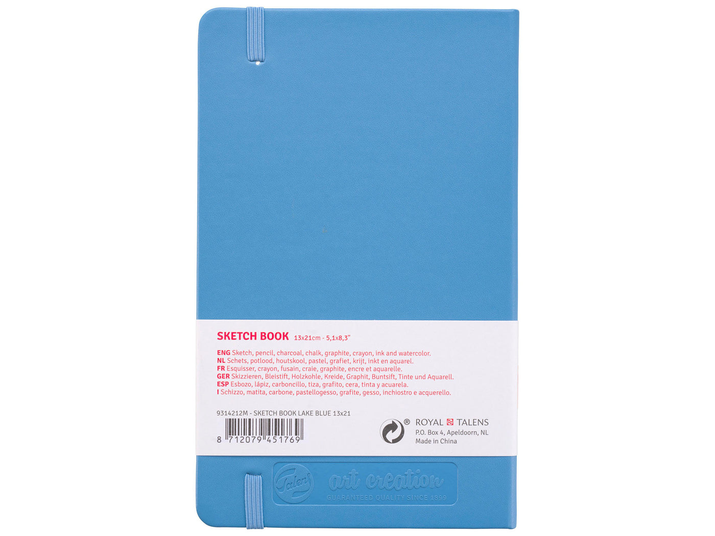 achat Cahier de Croquis Bleu Lac 13 x 21 cm - Talens Art Creation
