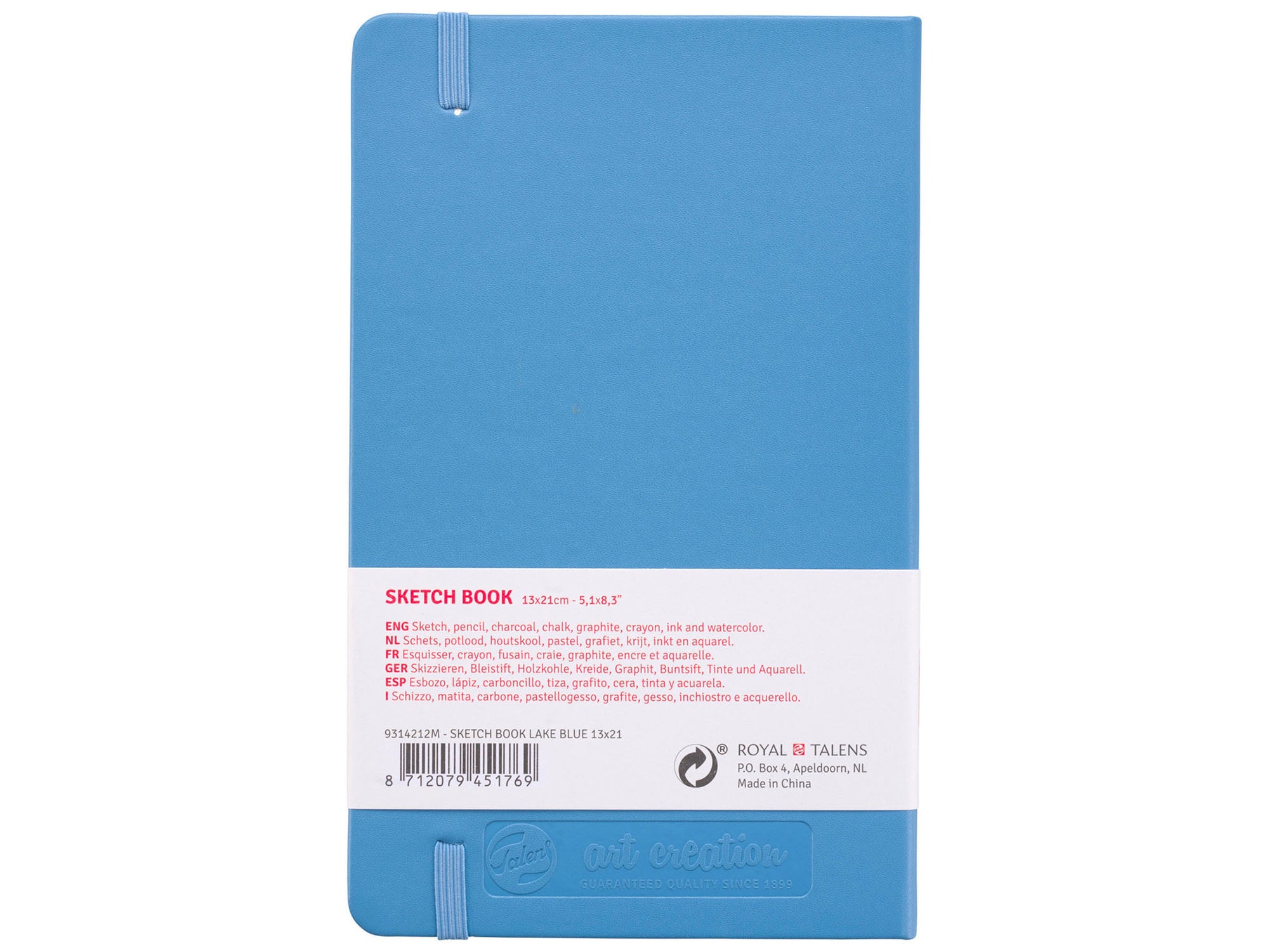 achat Cahier de Croquis Bleu Lac 13 x 21 cm - Talens Art Creation
