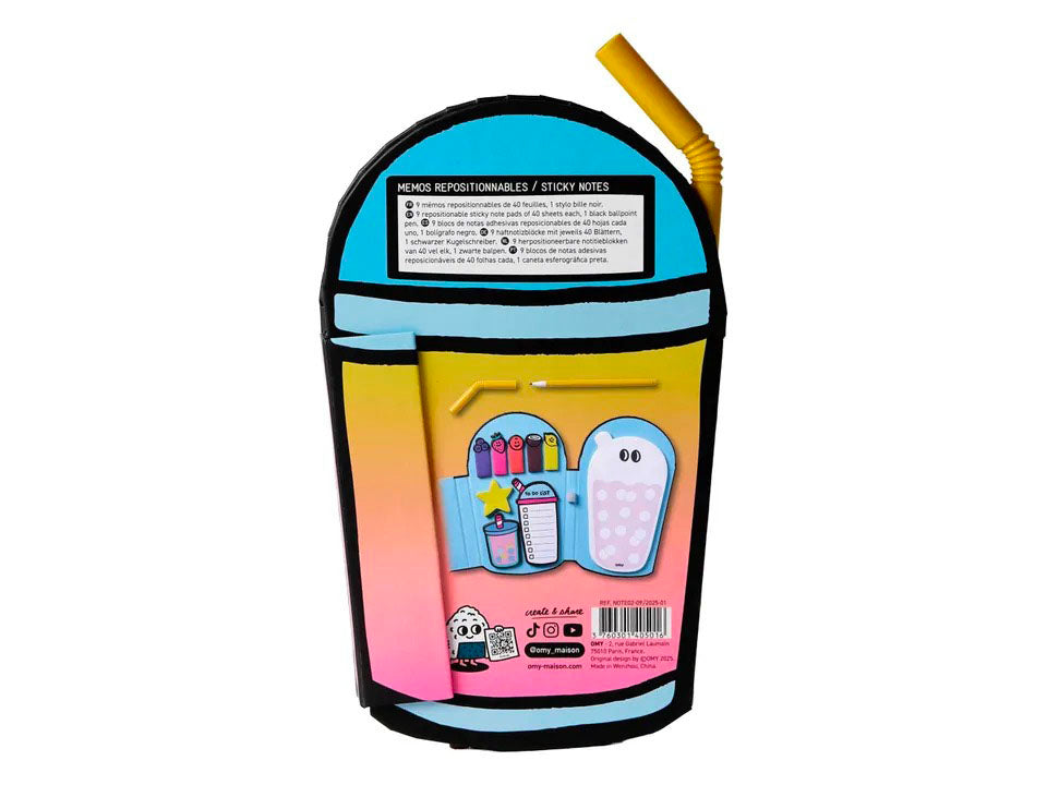 achat Carnet de notes Sticky Bubble Tea - OMY