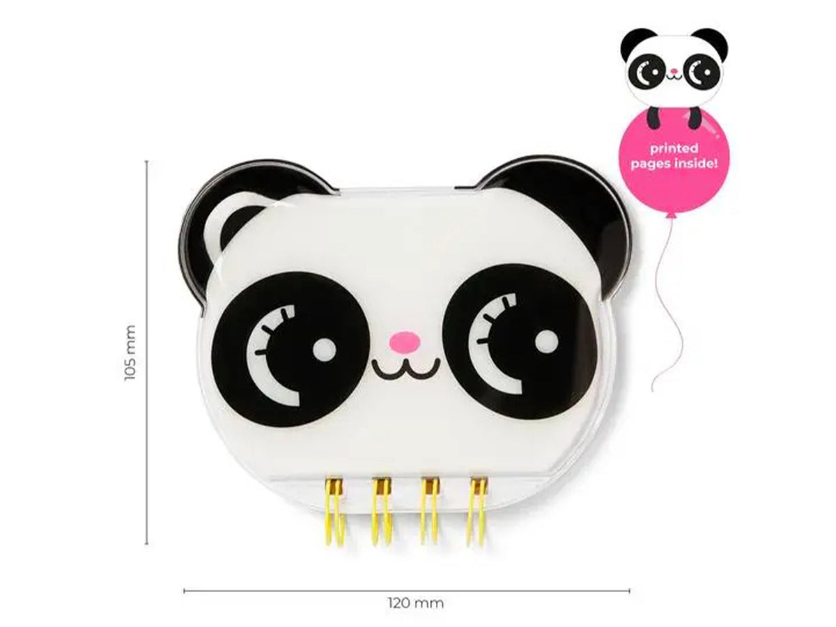 achat Carnet A6 en gelée kawaii à spirales pour enfant - Panda - Pango