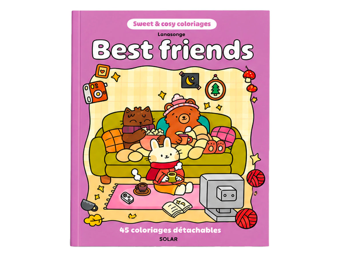 achat Cahier de 45 coloriages détachables - Best Friends par Lanasonge