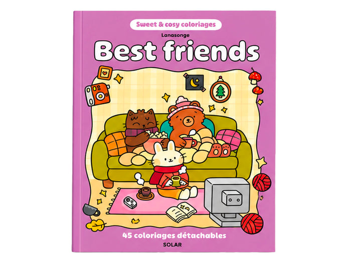 Achat Cahier de 45 coloriages détachables - Best Friends par Lanasonge