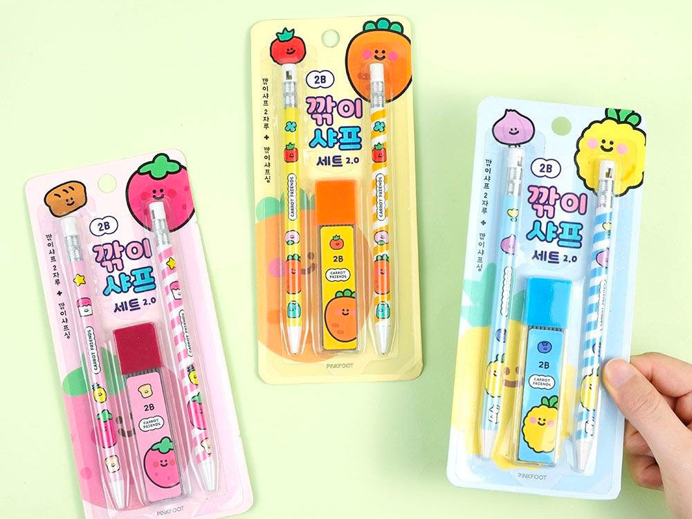 achat Set crayons et mines Carrot Friends - Ananas