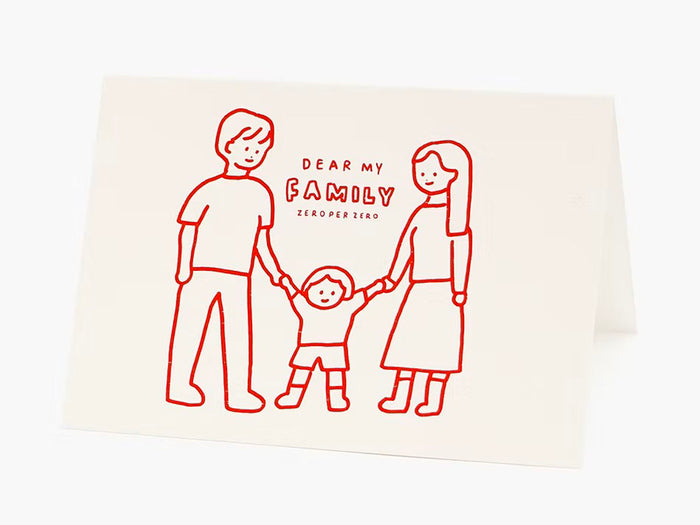 Achat Carte Dear my family 2 Rouge - Zero per Zero