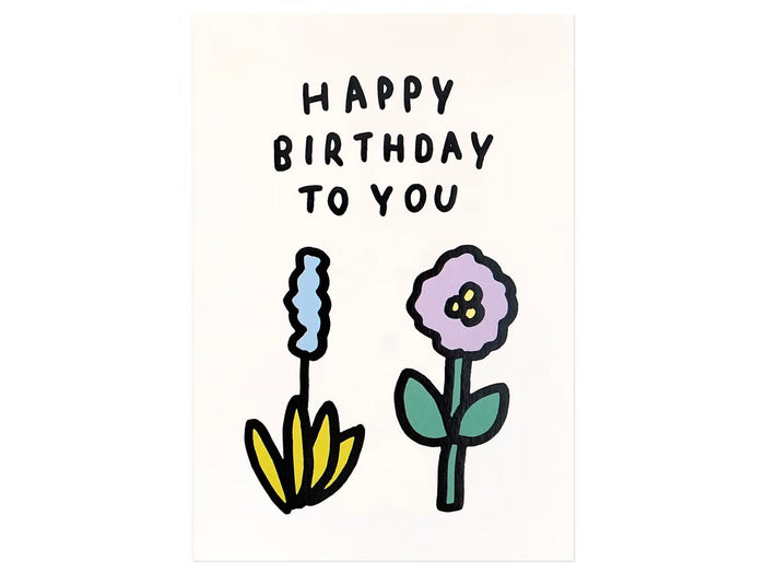 Achat Carte - Fleurs Happy birthday - Zero per Zero