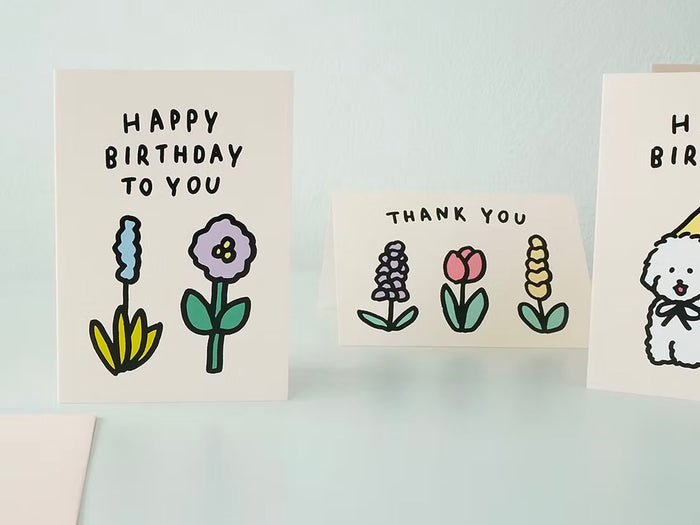 Achat Carte - Fleurs Happy birthday - Zero per Zero
