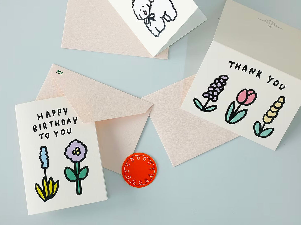 achat Carte - Fleurs Happy birthday - Zero per Zero