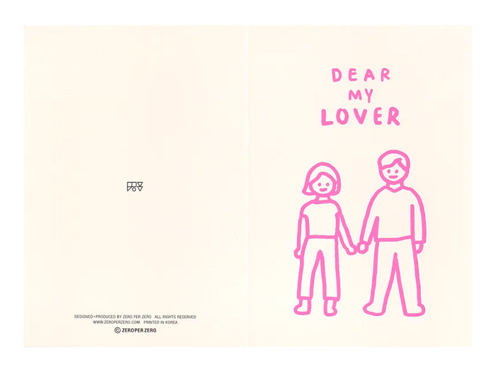 Achat Carte - Dear my lover - Zero per Zero