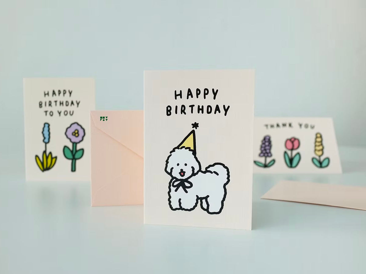 achat Carte Chien 3 - Happy Birthday - Zero per Zero