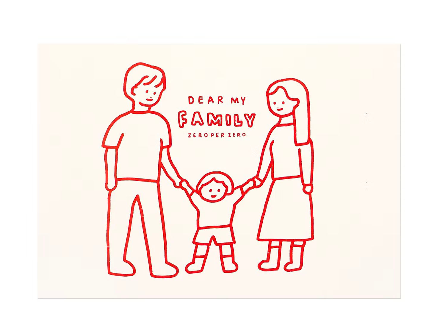 Achat Carte Dear my family 2 Rouge - Zero per Zero