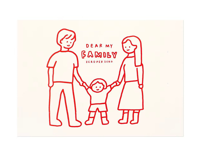 Achat Carte Dear my family 2 Rouge - Zero per Zero