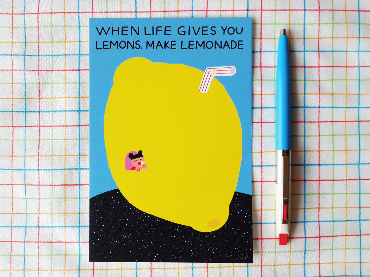 achat Carte postale Make lemonade - Fruit Fries design Lab