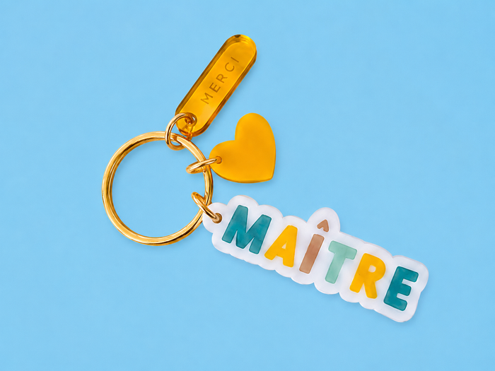 Achat Porte-clé Maître Cadeau fin d'année scolaire - Print Your Love