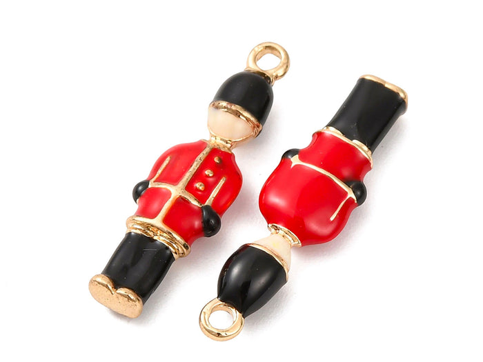 Achat Breloque soldat anglais rouge en émail et doré à l'or fin