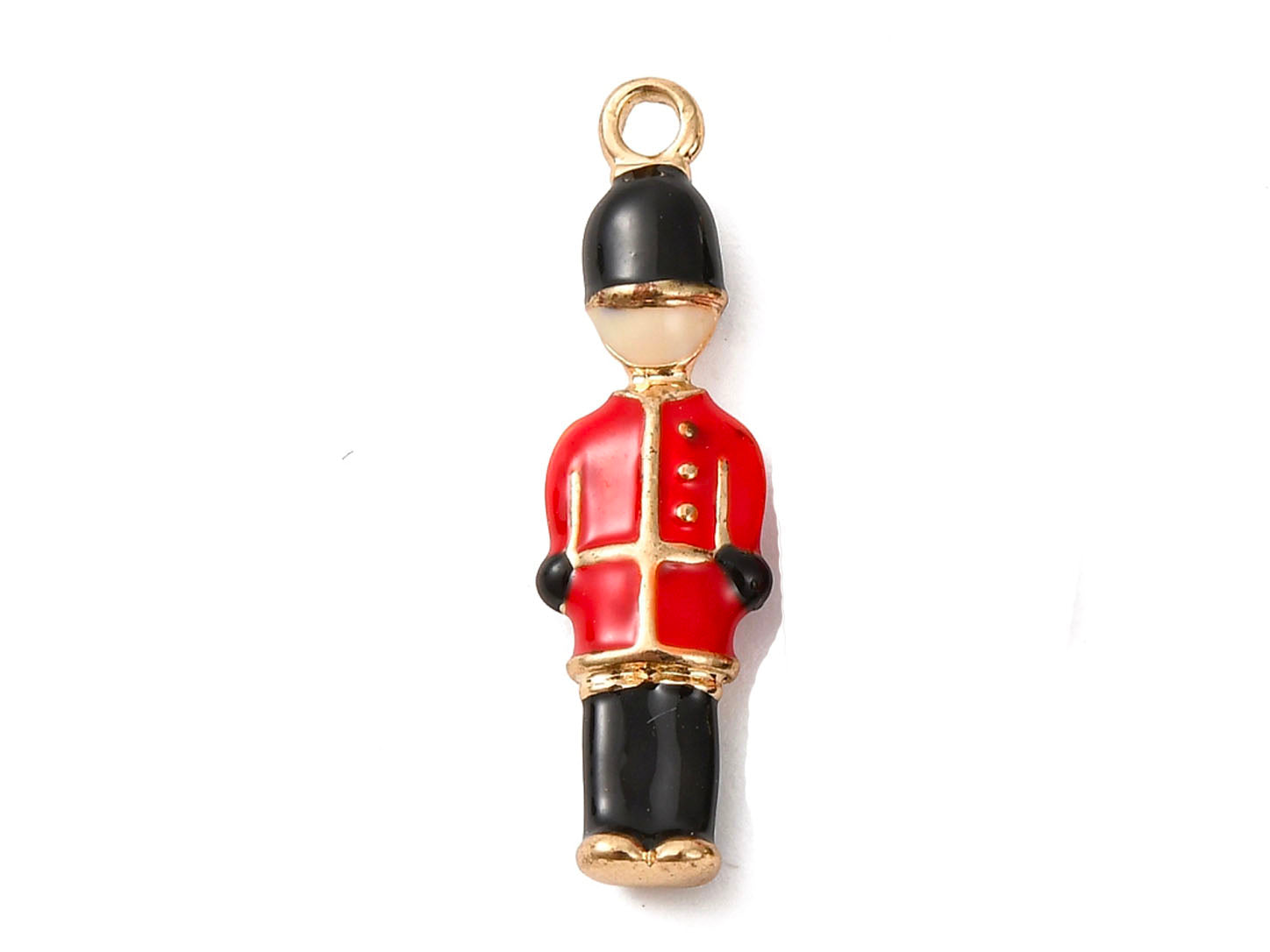 achat Breloque soldat anglais rouge en émail et doré à l'or fin