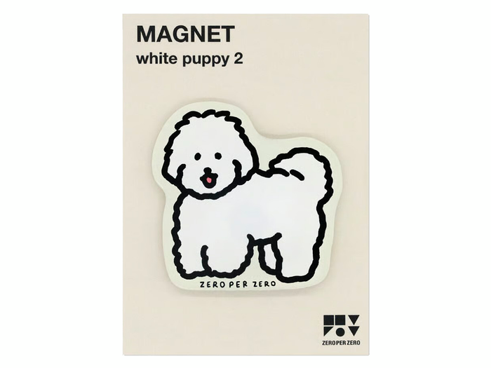 Achat Magnet Chien blanc 2 - Zero per Zero