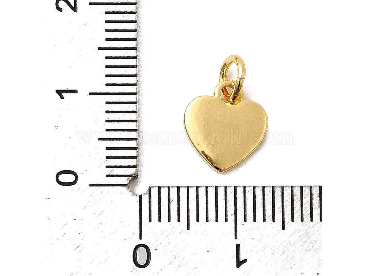 achat Breloque coeur avec noeud émaillé rouge - Doré à l'or fin 18K