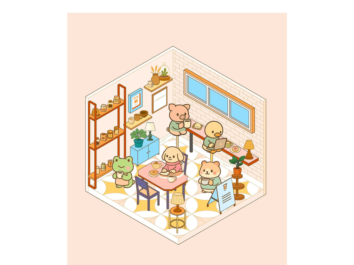 achat Album de 700 stickers repositionnables - Mon petit coffee shop + 1 pince
