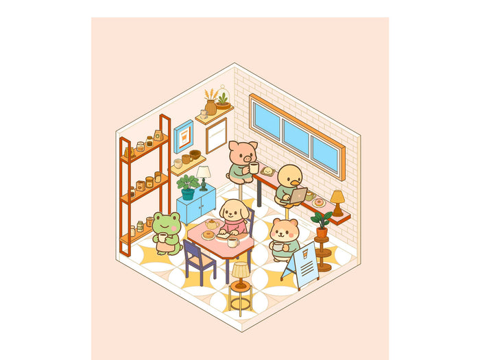 Achat Album de 700 stickers repositionnables - Mon petit coffee shop + 1 pince