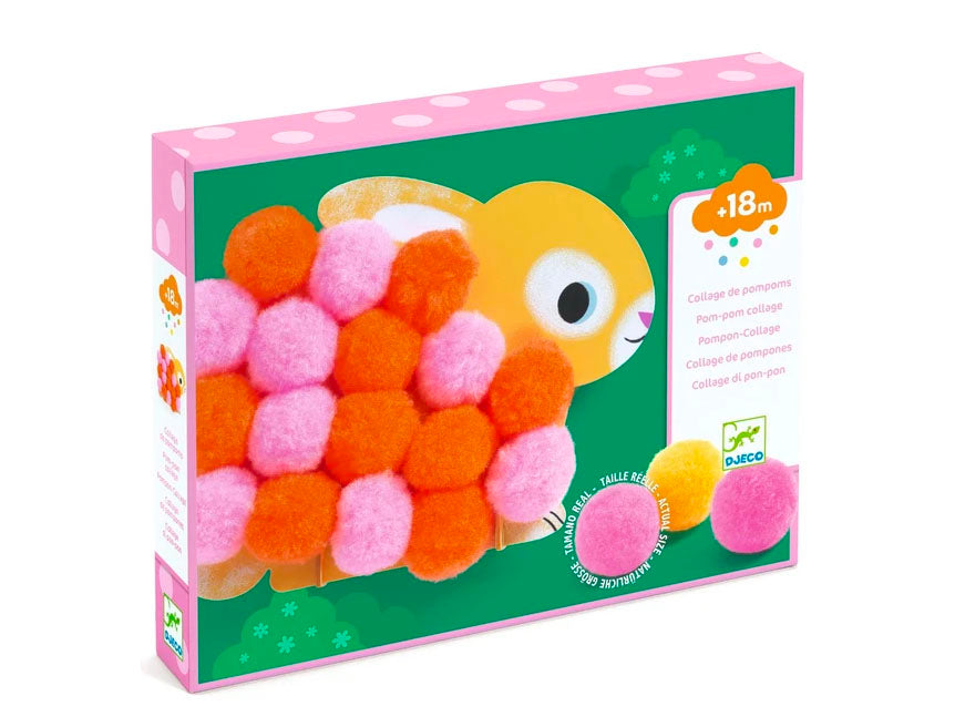 Achat Collage de pompoms Animaux - Djeco