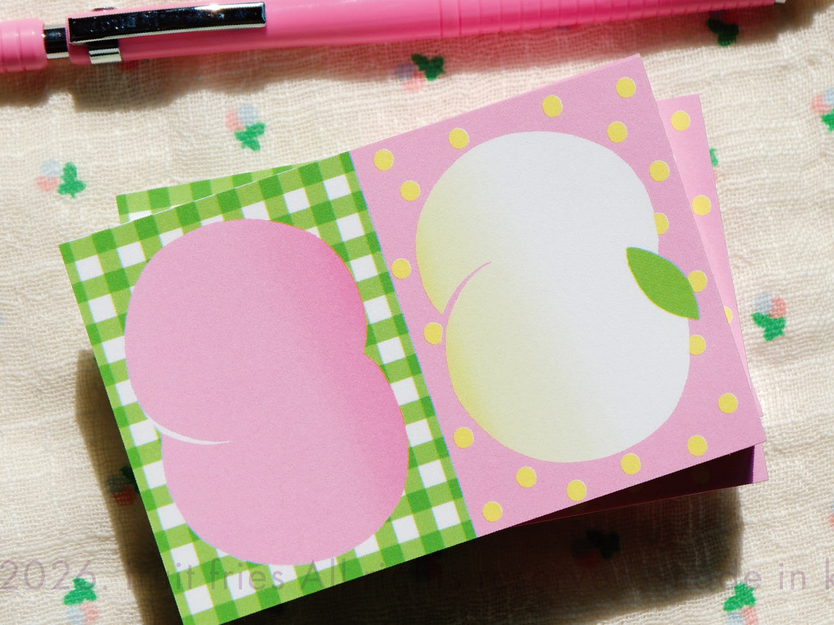 achat Mini Bloc Memo Pêches - Fruit fries Design Lab