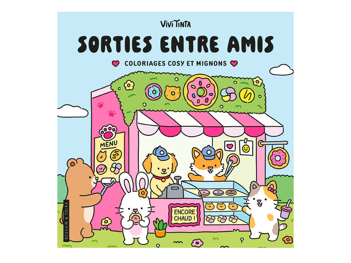 Achat Cahier de Coloriages cosy et mignons - Sorties entre amis