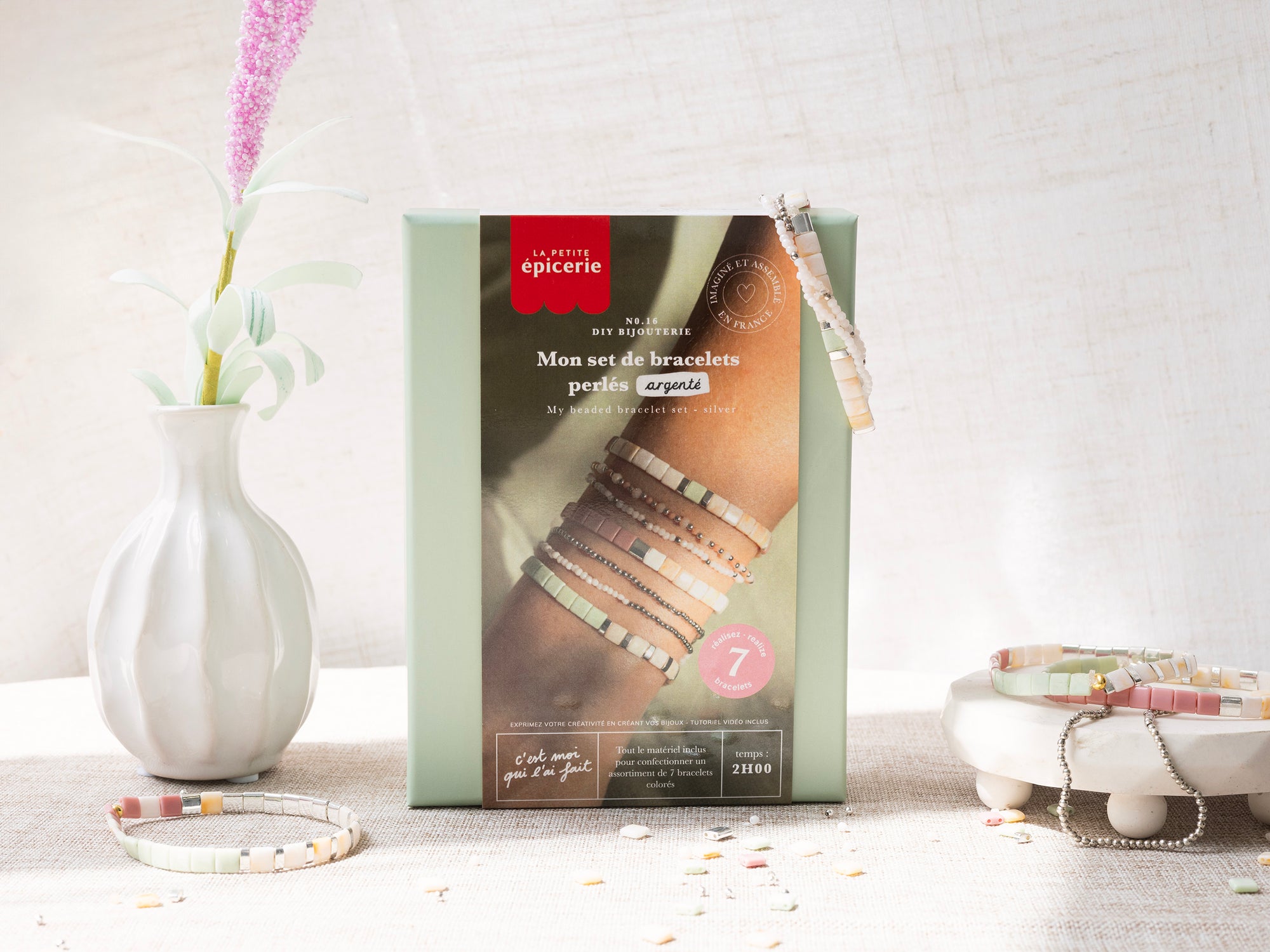 Achat Kit DIY Bijouterie - Mon set de bracelets perlés - Argent