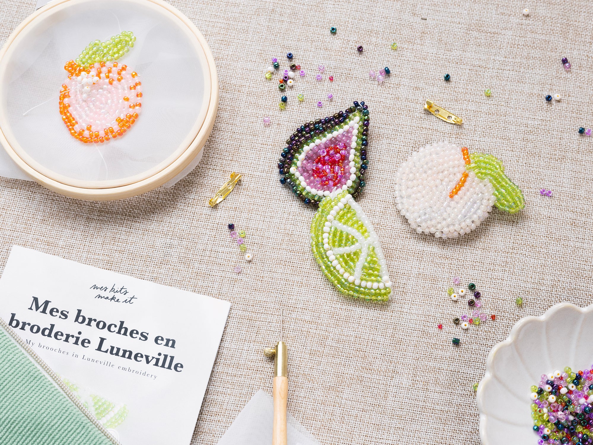 achat Kit DIY Mercerie - Mes broches en broderie Luneville