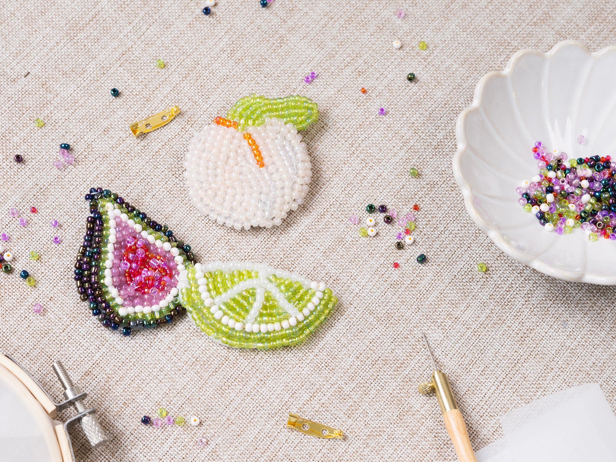 Achat Kit DIY Mercerie - Mes broches en broderie Luneville