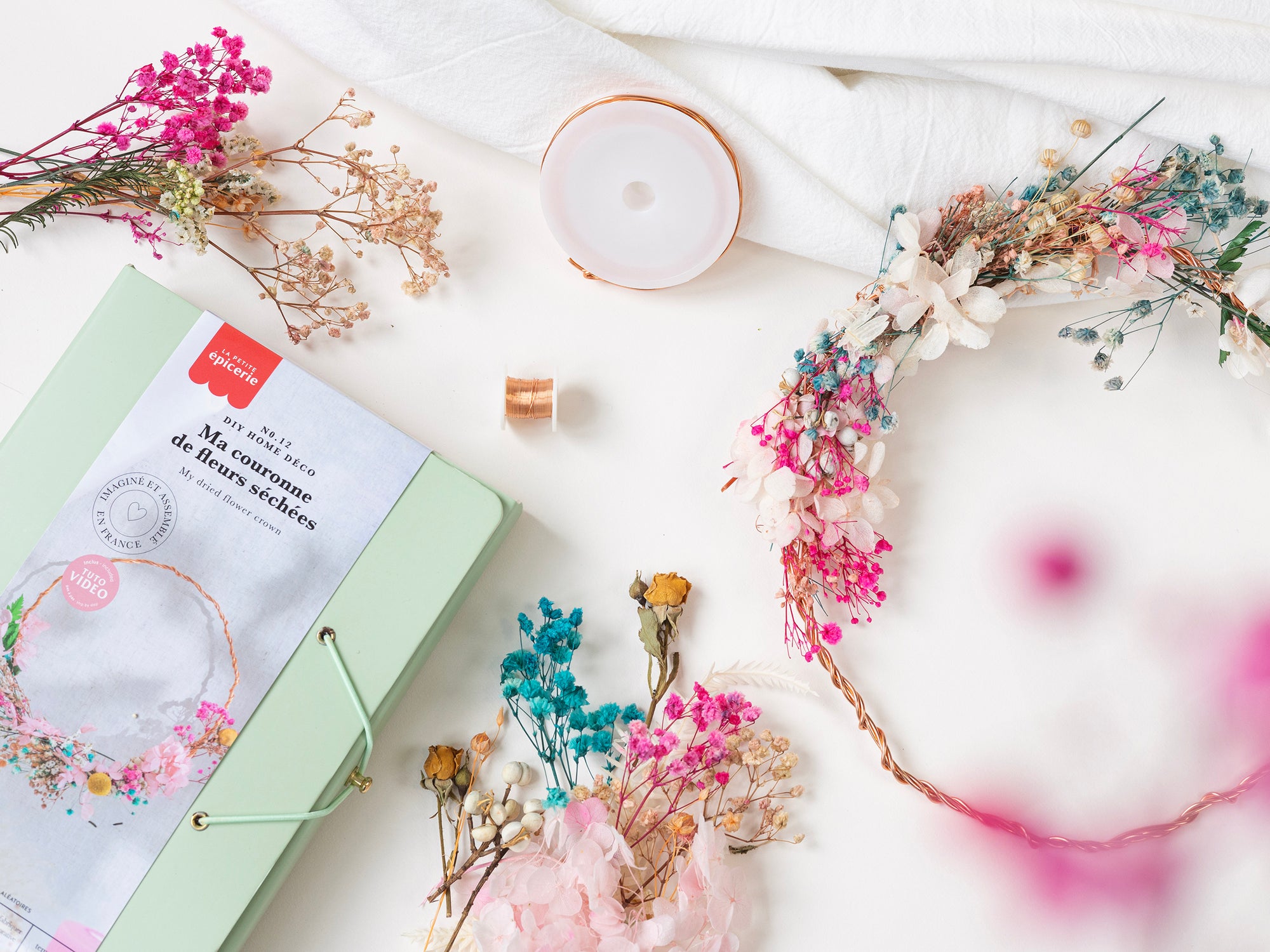 Achat Kit DIY Home Déco - Ma couronne de fleurs séchées