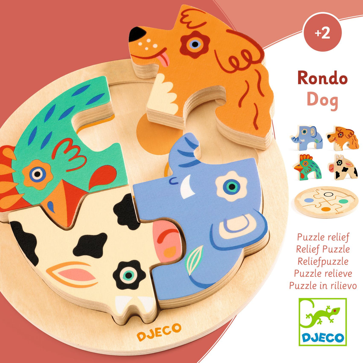 achat Puzzle relief bébé Rondo Dog - Djeco