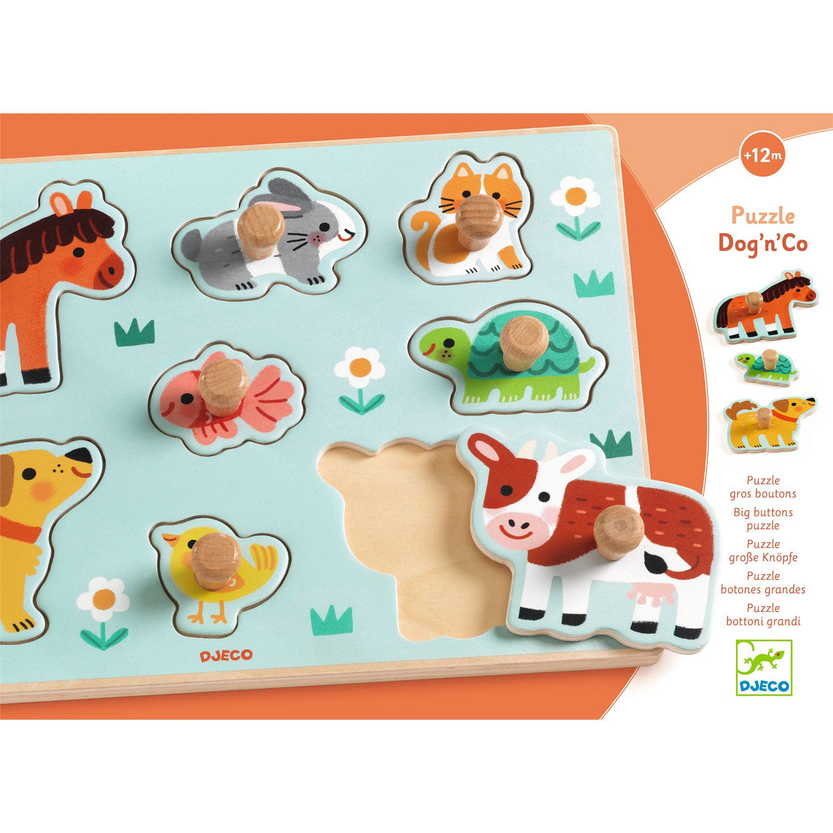 achat Puzzle animaux en bois Dogn'Co - Djeco