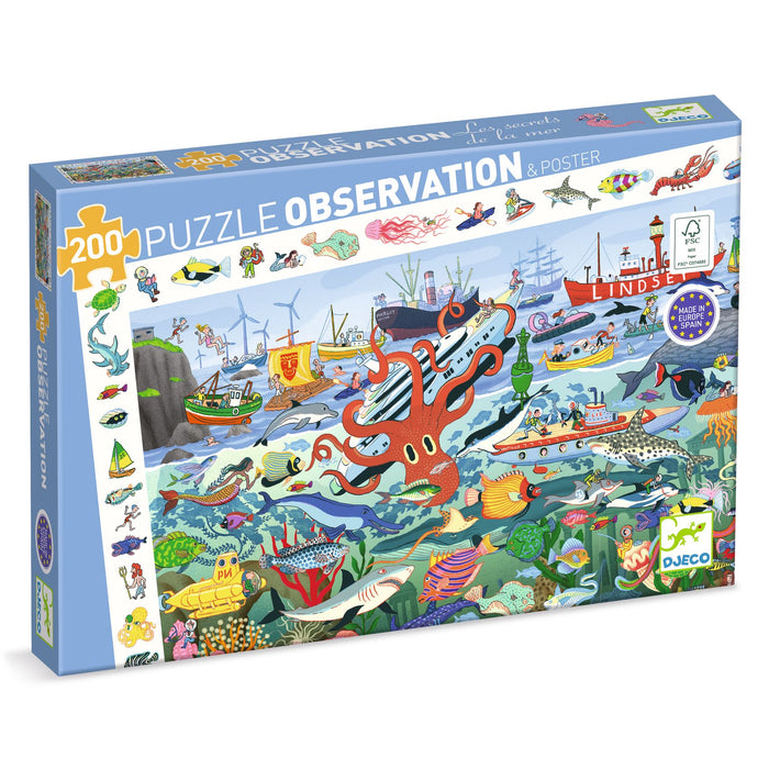 Achat Puzzle Les secrets de la mer 200 pièces - Djeco