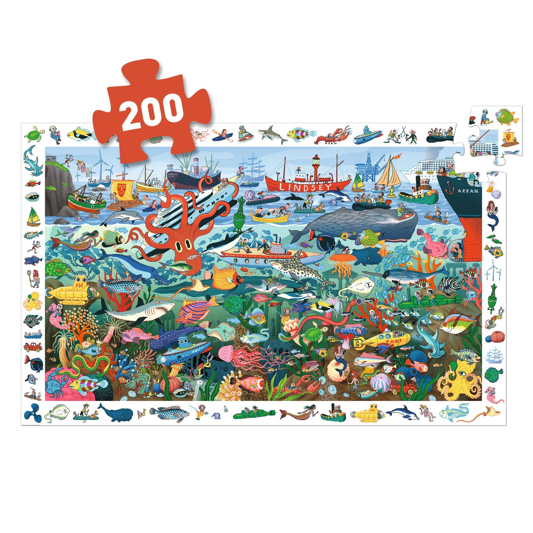 achat Puzzle Les secrets de la mer 200 pièces - Djeco