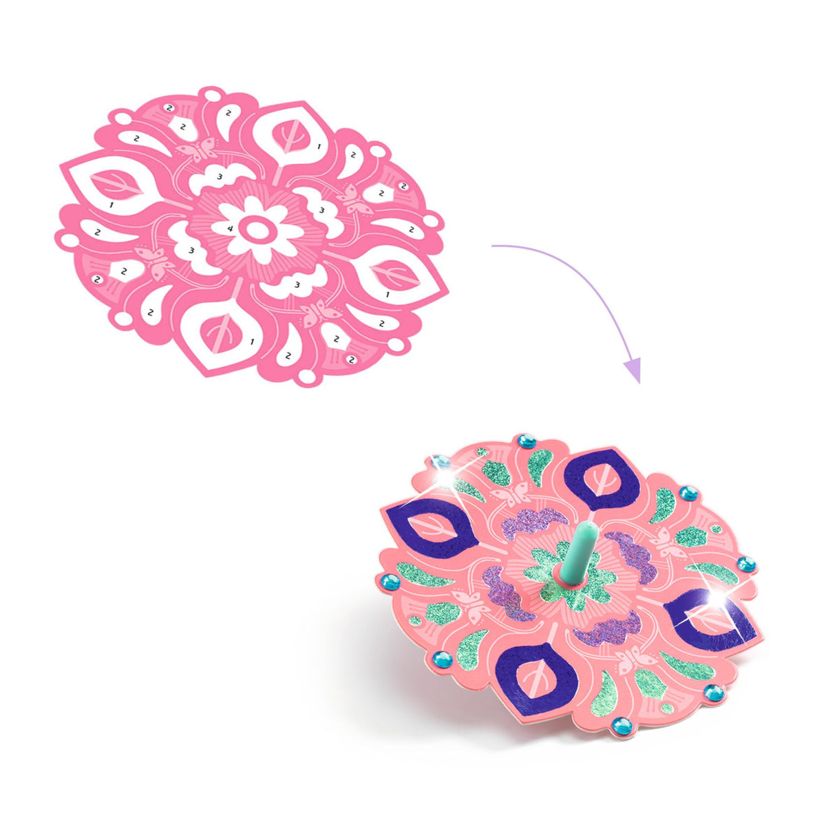 achat Toupies Flower Power DIY - Djeco