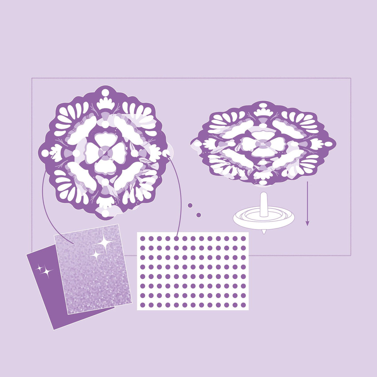 achat Toupies Flower Power DIY - Djeco