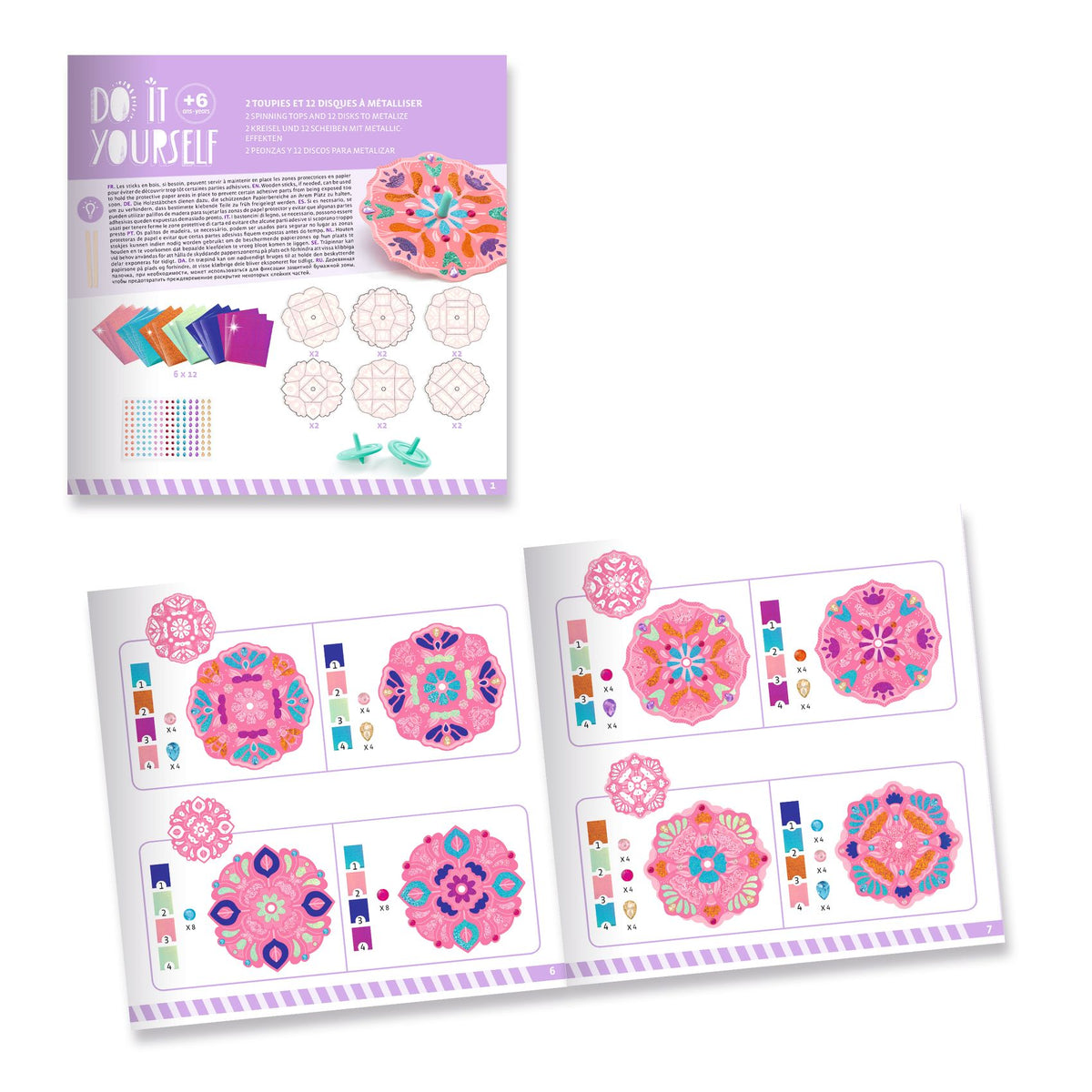 achat Toupies Flower Power DIY - Djeco