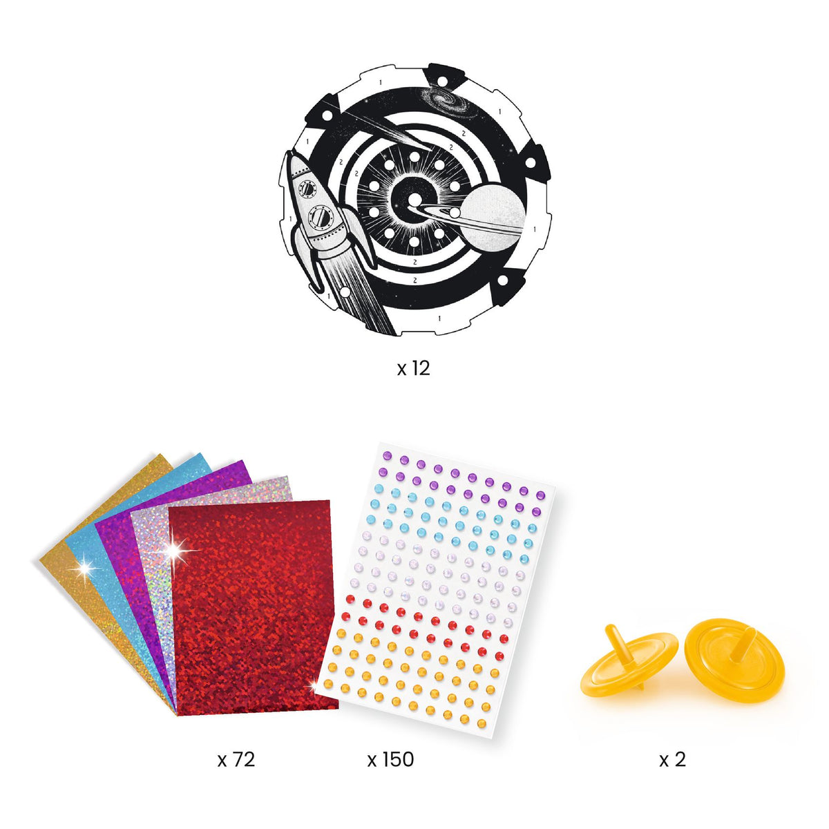 achat Toupies métalisées Hypno cosmos DIY - Djeco