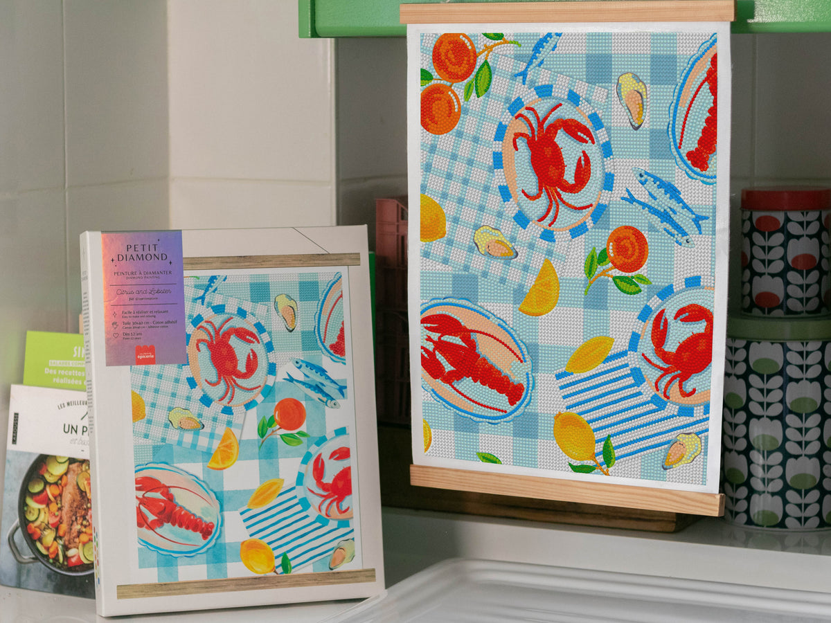 achat Coffret Petit Diamond - Diamond Painting Citrus and Lobster par La Petite Epicerie