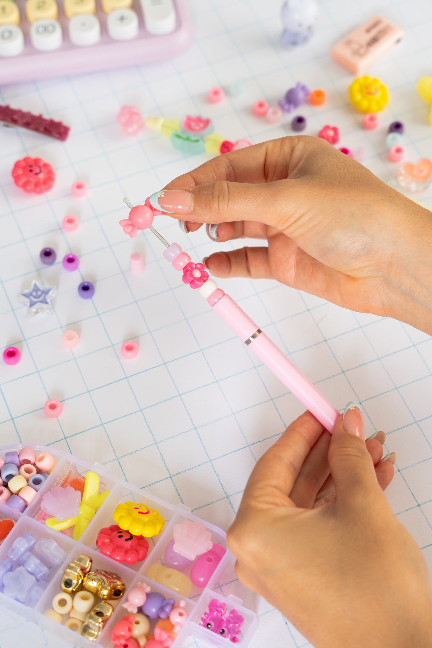 achat Mini Kit Stylo à customiser en perles - Sweet Pop