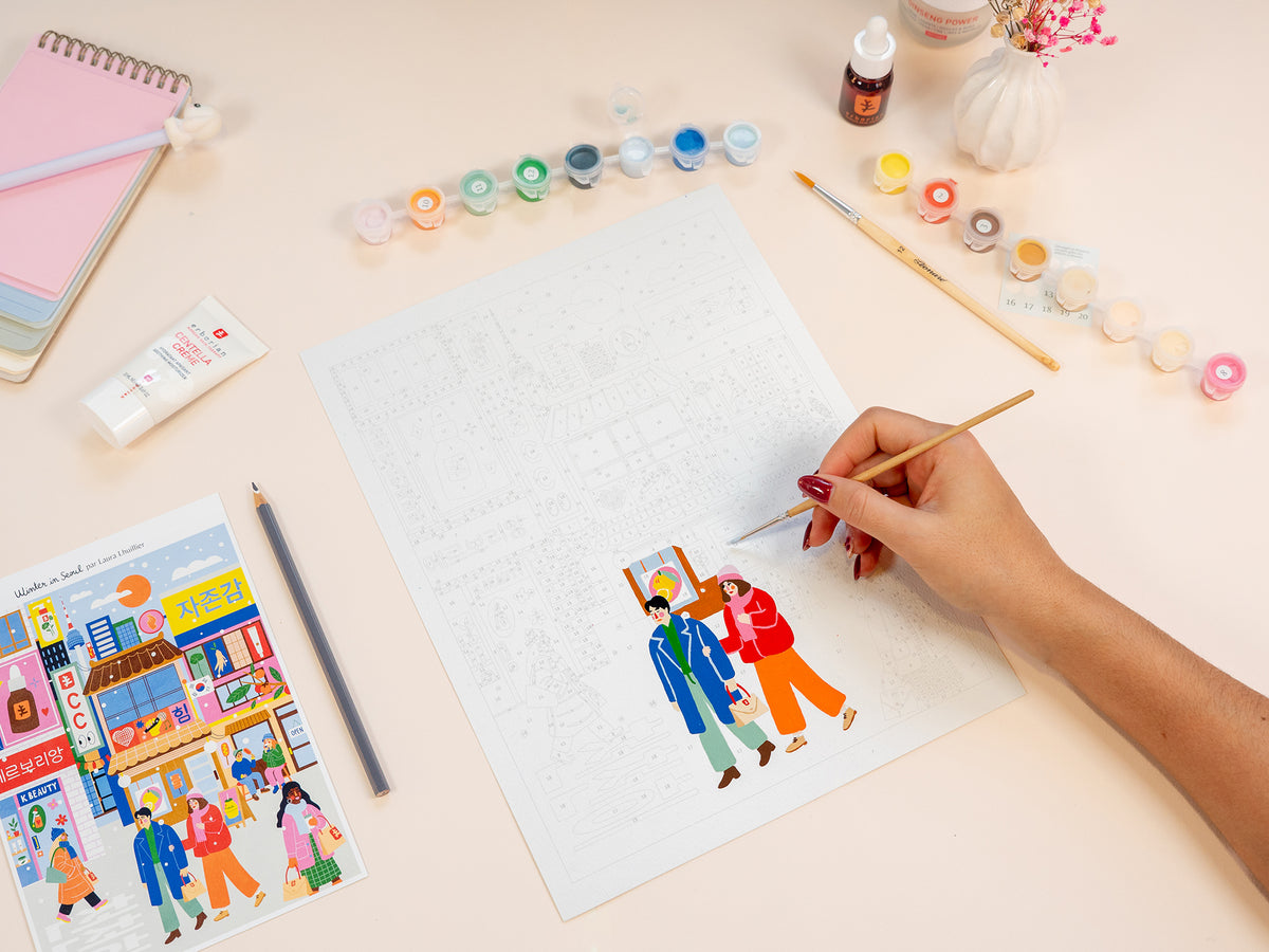 achat Coffret peinture au numéro - Petit Pinceau - Winter in Seoul Erborian
