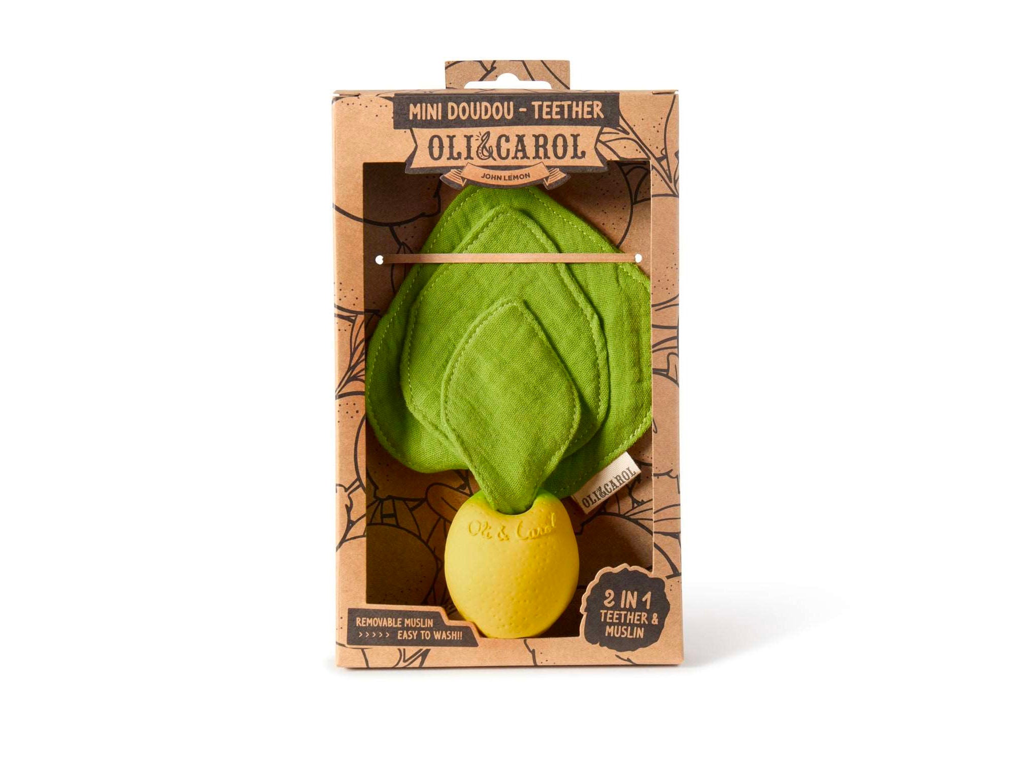 Achat Doudou et anneau de dentition citron bébé - Oli & Carol