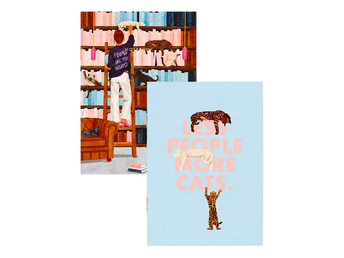 Achat Duo de carnets "Less people More cats" A6 - ATWS