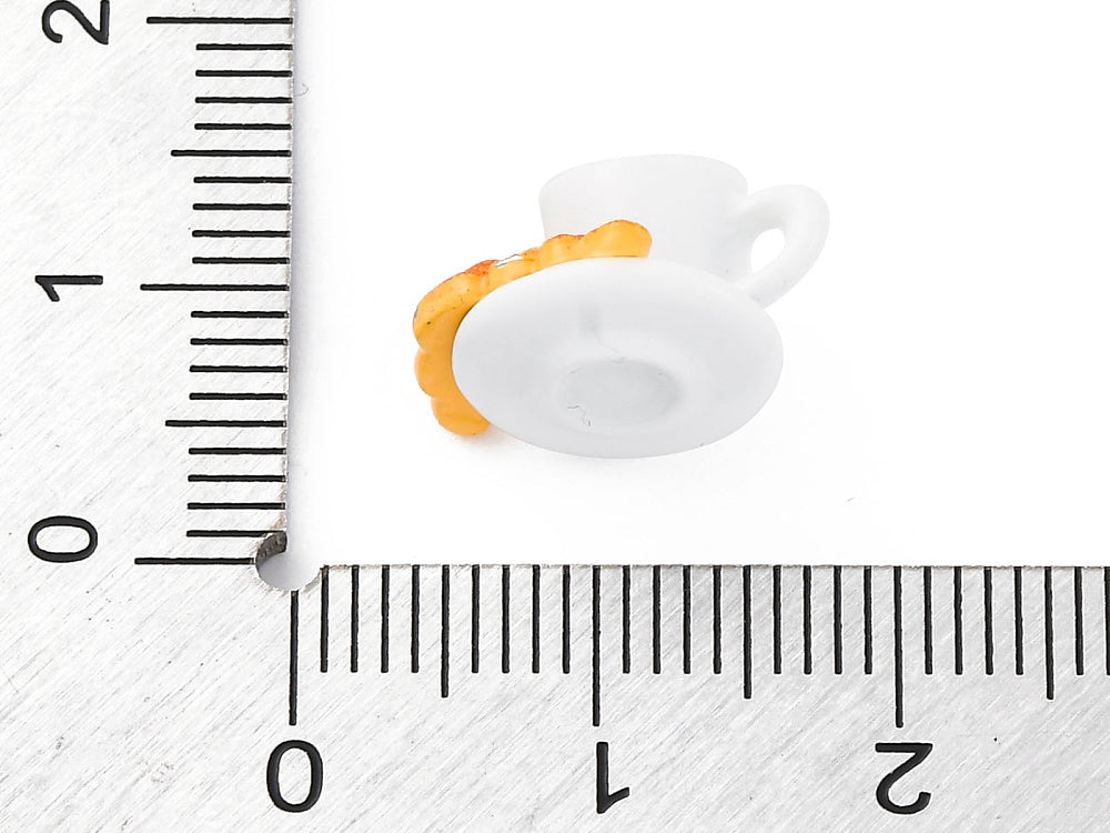 Breloque café gourmand émaillée - doré