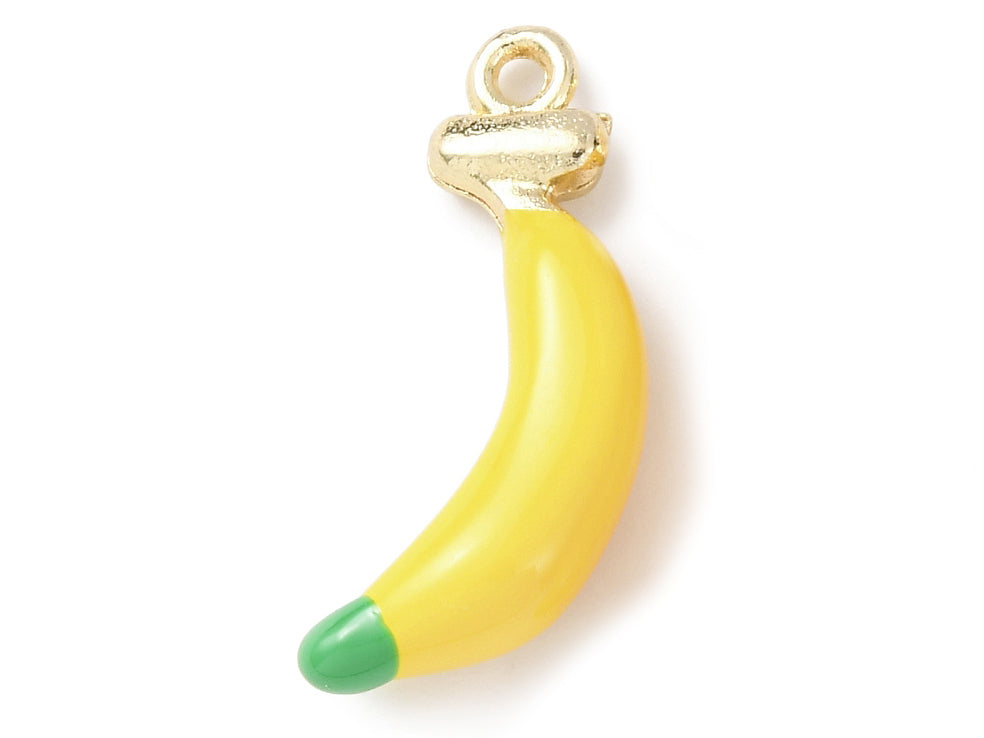 Achat Breloque banane émaillée - doré