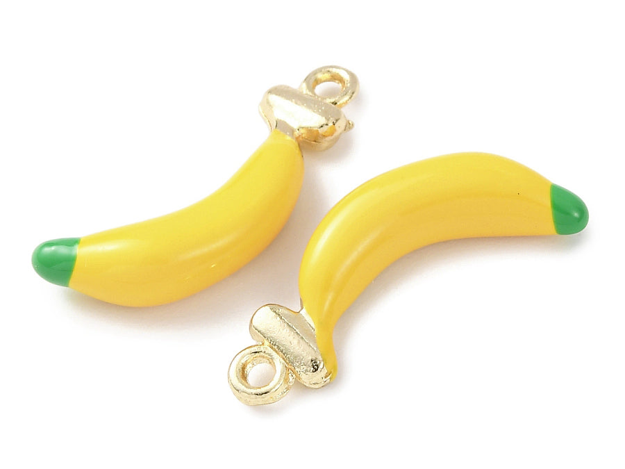 achat Breloque banane émaillée - doré