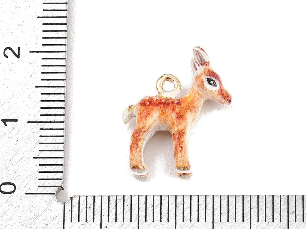 achat Breloque biche émaillée - doré
