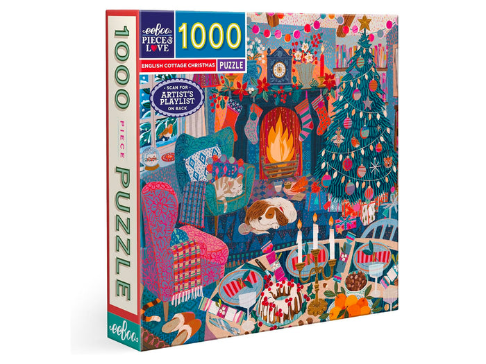 Achat Puzzle English Cottage Christmas - 1000 pièces - Eeboo