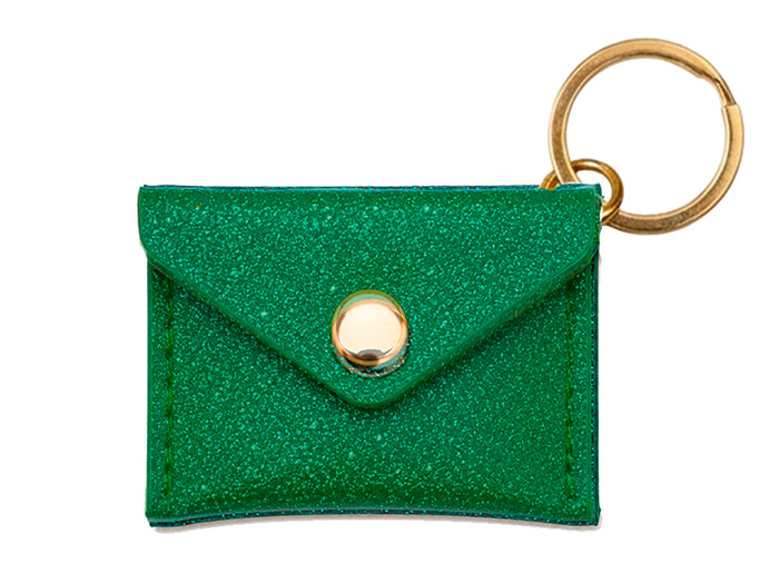 Achat Porte-clés Mini Enveloppe en cuir - Vert menthe