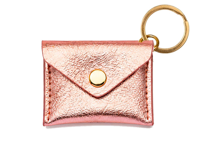 Achat Porte-clés Mini Enveloppe en cuir - Rose saumon